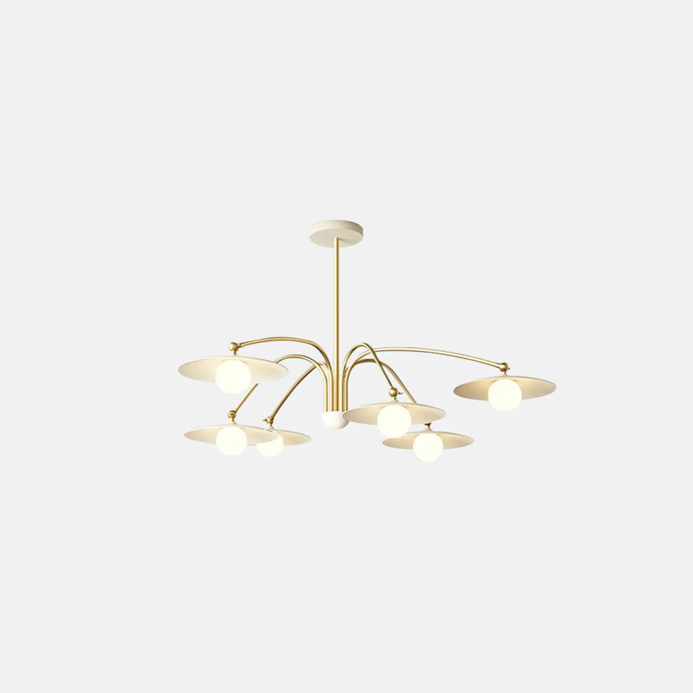Nordic Kronleuchter LED  Kegel Kugel Glas Gold Wohnzimmer