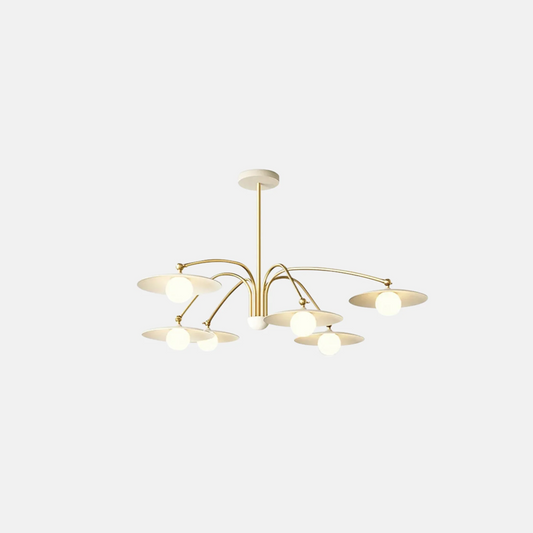 Nordic Kronleuchter LED  Kegel Kugel Glas Gold Wohnzimmer