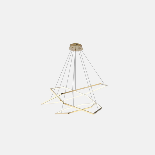 Modern Pendelleuchte LED Geometrischer Gold Metall Wohn/Esszimmer