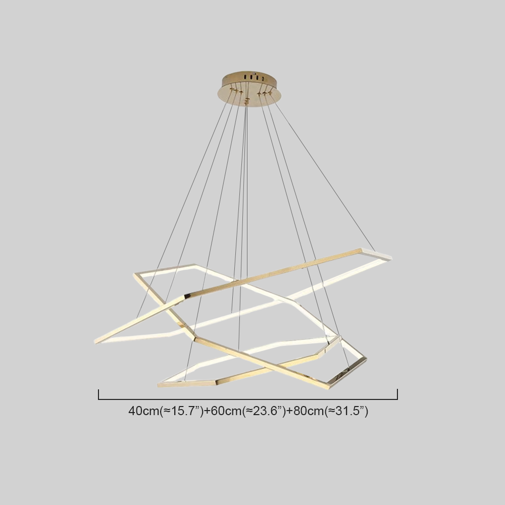 Modern Pendelleuchte LED Geometrischer Gold Metall Wohn/Esszimmer