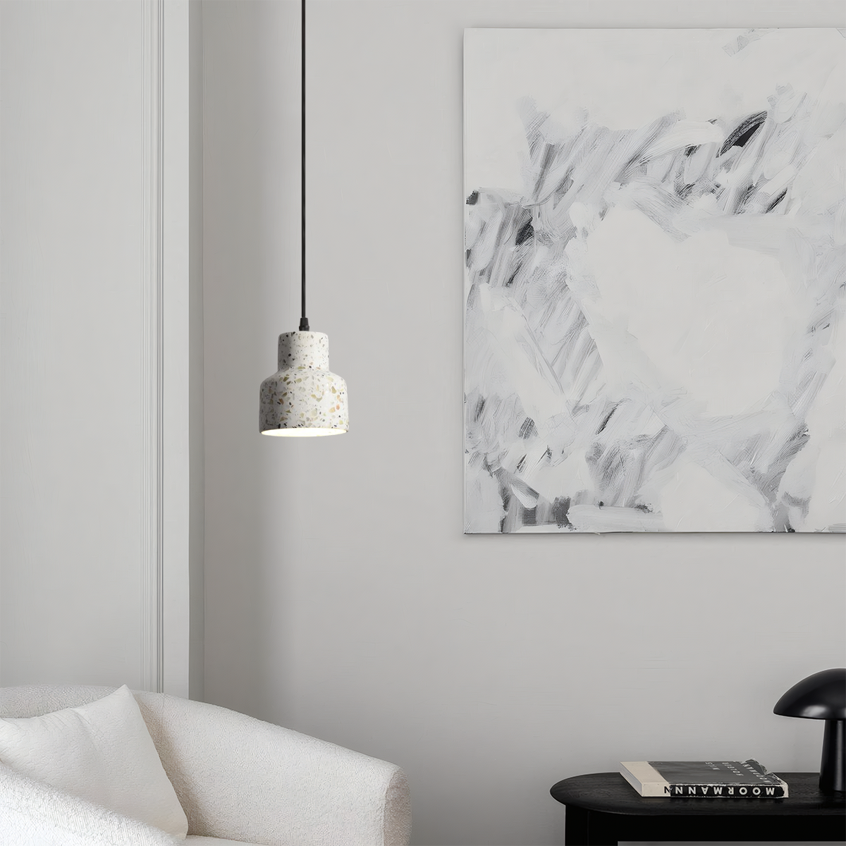 Nordic Pendelleuchte LED Metall Zement 