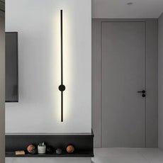 Minimalistische Außenwandleuchte LED Metall Schwarz Außen/Garten/Balkon