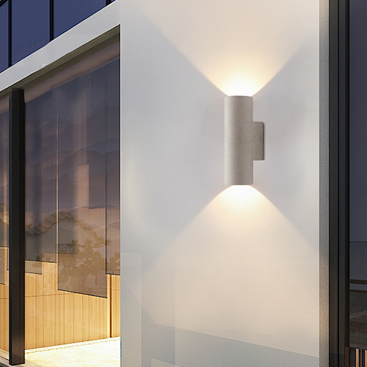 Minimalistische Außenwandleuchte LED Schwarz/Weiß Flur/Balkon/Garten