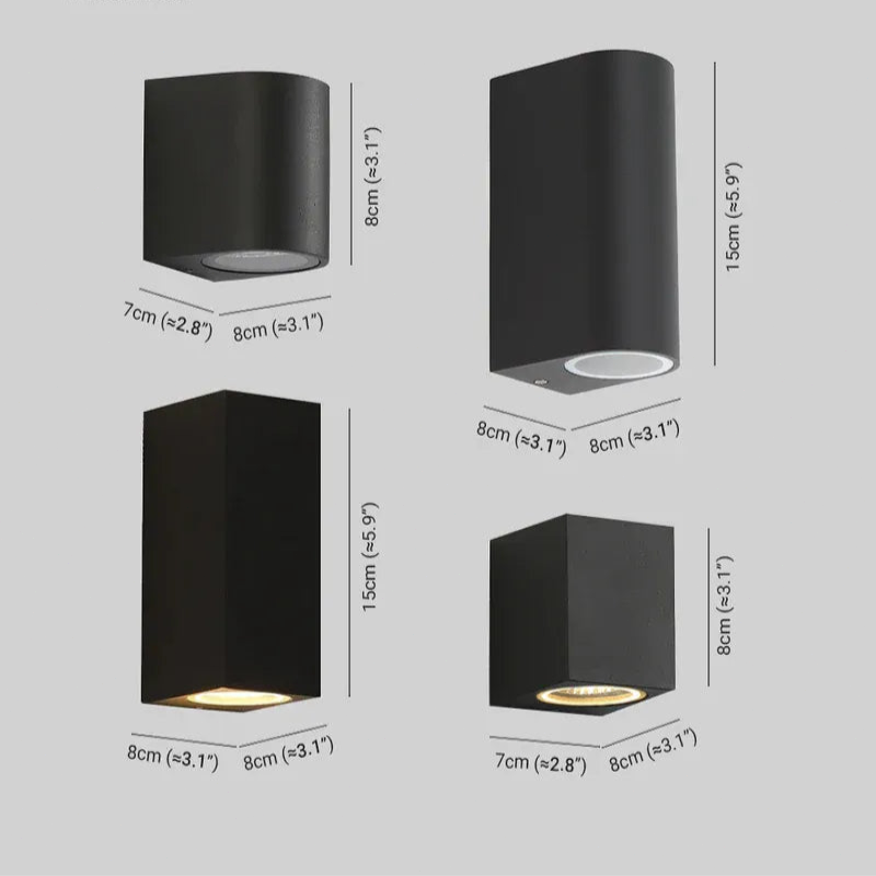 Minimalistisch Wandlampe Metall Schwarz Korridore