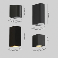 Minimalistisch Wandlampe Metall Schwarz Korridore