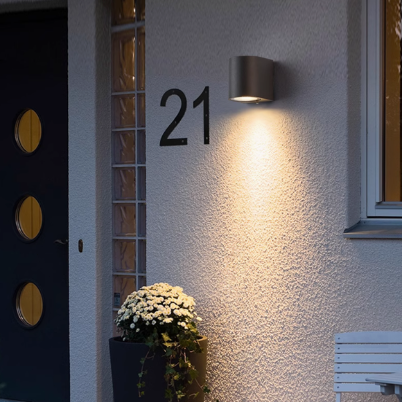 Minimalistisch Wandlampe Metall Schwarz Korridore