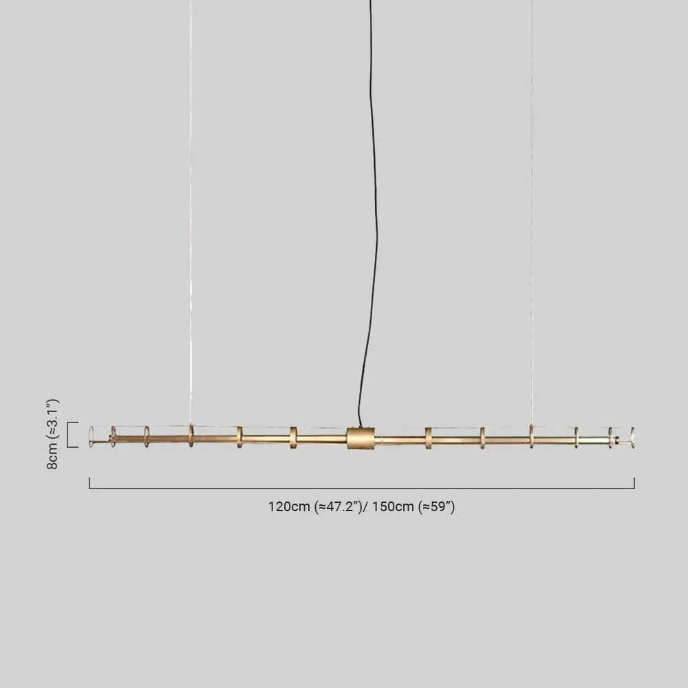 Modern Pendelleuchte LED Linear Gold Metall Esstisch/Wohn/Schlafzimmer