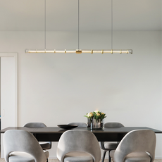 Modern Pendelleuchte LED Linear Gold Metall Esstisch/Wohn/Schlafzimmer