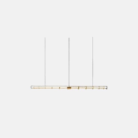 Modern Pendelleuchte LED Linear Gold Metall Esstisch/Wohn/Schlafzimmer