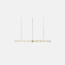 Modern Pendelleuchte LED Linear Gold Metall Esstisch/Wohn/Schlafzimmer