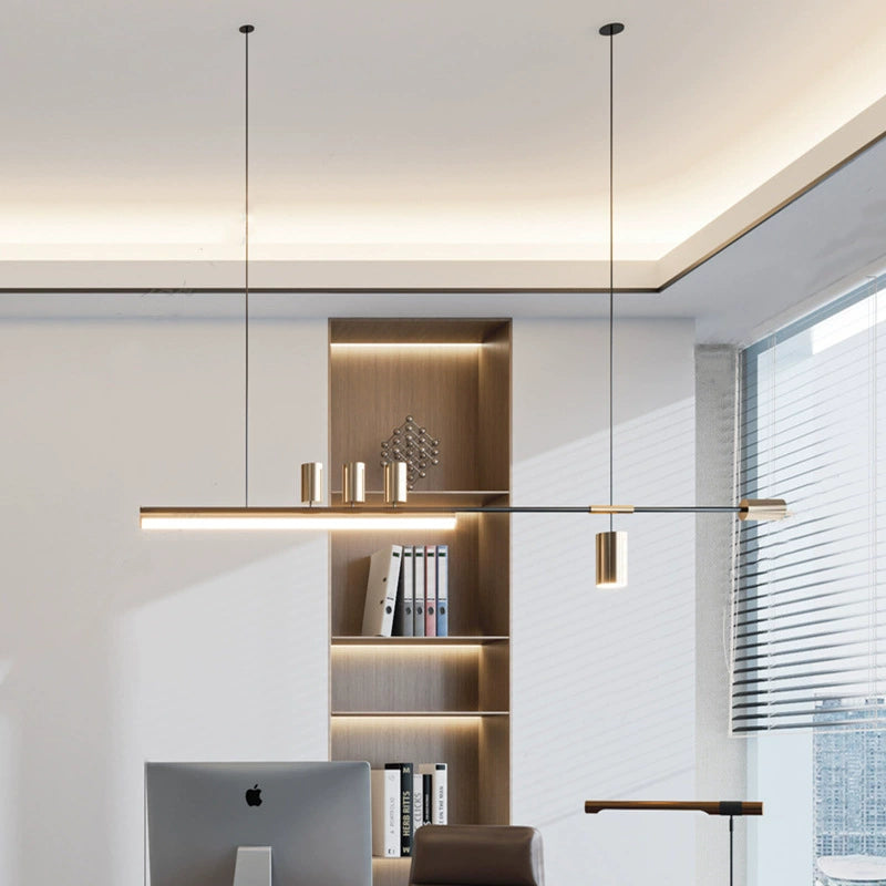 Minimalistisch Pendelleuchte Metall Schwarz/Gold Esszimmer