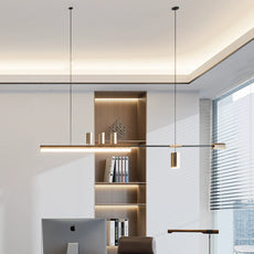 Minimalistisch Pendelleuchte Metall Schwarz/Gold Esszimmer