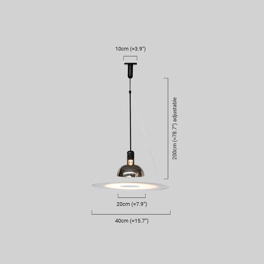 Minimalistisch Pendelleuchte Metall Chrom Wohnzimmer