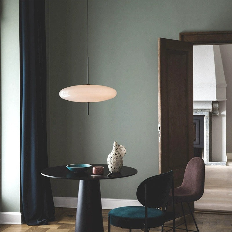 Minimalistisch Pendelleuchte Metall Weiß Wohnzimmer