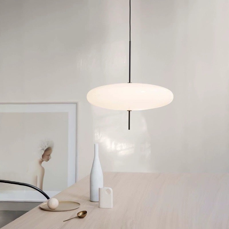 Minimalistisch Pendelleuchte Metall Weiß Wohnzimmer