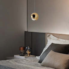 Moderne Pendelleuchte LED Kugel Gold/Silber Metall Ess/Wohnzimmer