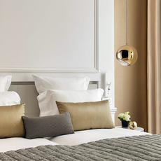 Moderne Pendelleuchte LED Kugel Gold/Silber Metall Ess/Wohnzimmer
