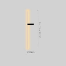 Minimalistische Wandleuchte LED Linear Metall Rot Schlaf/Wohnzimmer