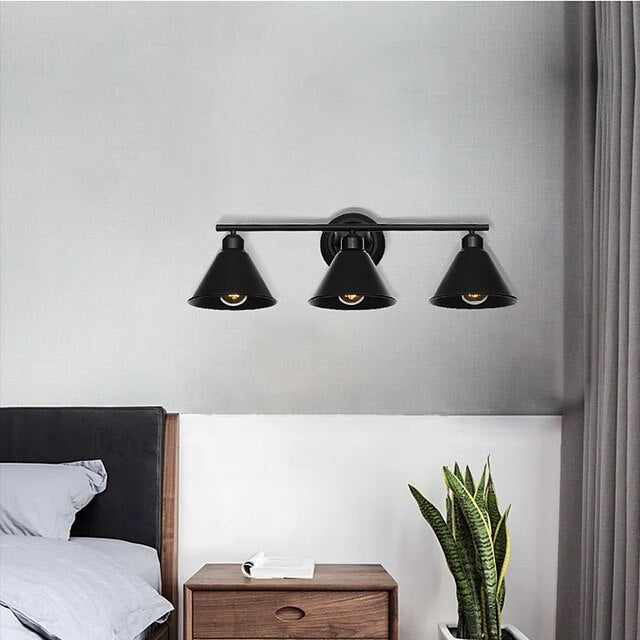 Minimalistisch Wandleuchte Metall Schwarz badezimmer