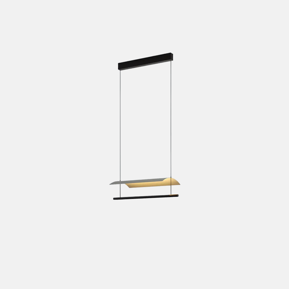 Minimalistisch Pendelleuchte  LED Metall Linear Schwarz Schlaf/Wohnzimmer
