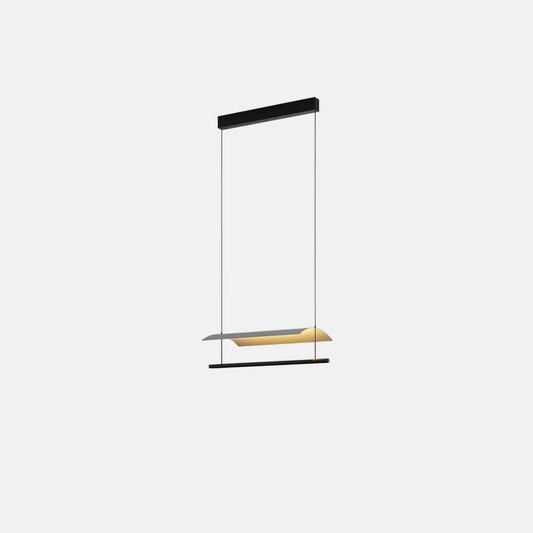 Minimalistisch Pendelleuchte  LED Metall Linear Schwarz Schlaf/Wohnzimmer