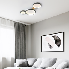 Grau LED Deckenleuchte fürs Wohnzimmer
