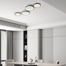 Grau LED Deckenleuchte fürs Wohnzimmer