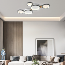 Grau LED Deckenleuchte fürs Wohnzimmer