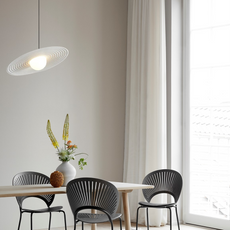 Moderne Pendelleuchte Schwarz/Weiß Metall Suacer Wohnzimmer