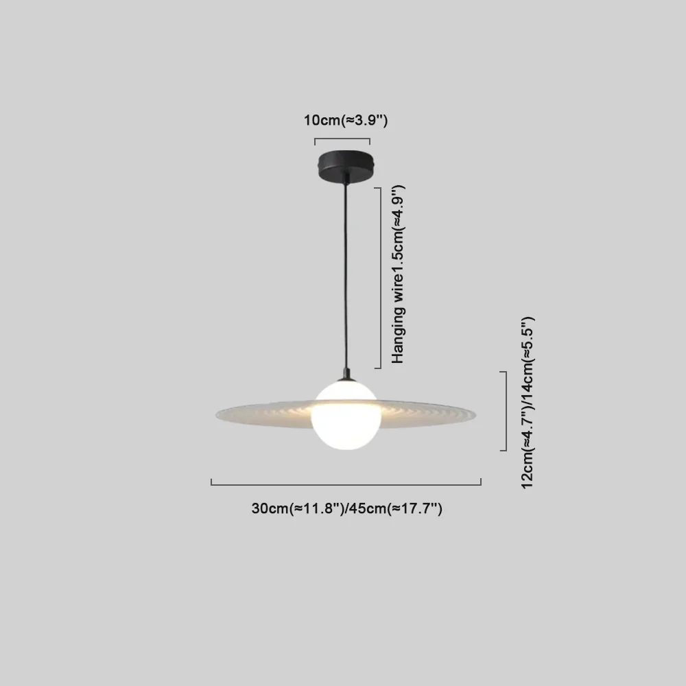 Moderne Pendelleuchte Schwarz/Weiß Metall Suacer Wohnzimmer