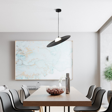 Moderne Pendelleuchte Schwarz/Weiß Metall Suacer Wohnzimmer