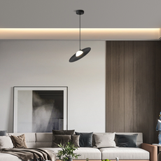 Moderne Pendelleuchte Schwarz/Weiß Metall Suacer Wohnzimmer