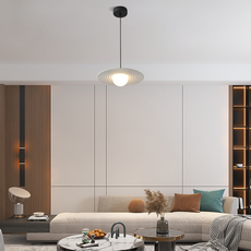 Moderne Pendelleuchte Schwarz/Weiß Metall Suacer Wohnzimmer
