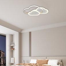 Moderne Deckenleuchte Weiß Acryl Metall Wolken Kinderzimmer