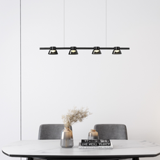Modern Pendelleuchte LED 4/5/6 Köpfe Metall Schwarz Esszimmer