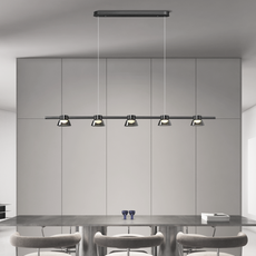 Modern Pendelleuchte LED 4/5/6 Köpfe Metall Schwarz Esszimmer