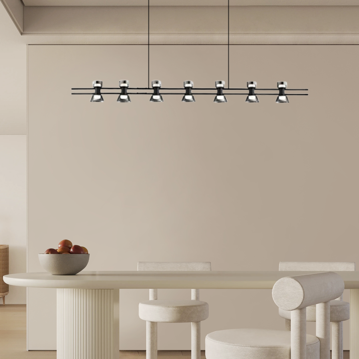 Modern Pendelleuchte LED Schwarz Fernbedienung Wohnzimmer