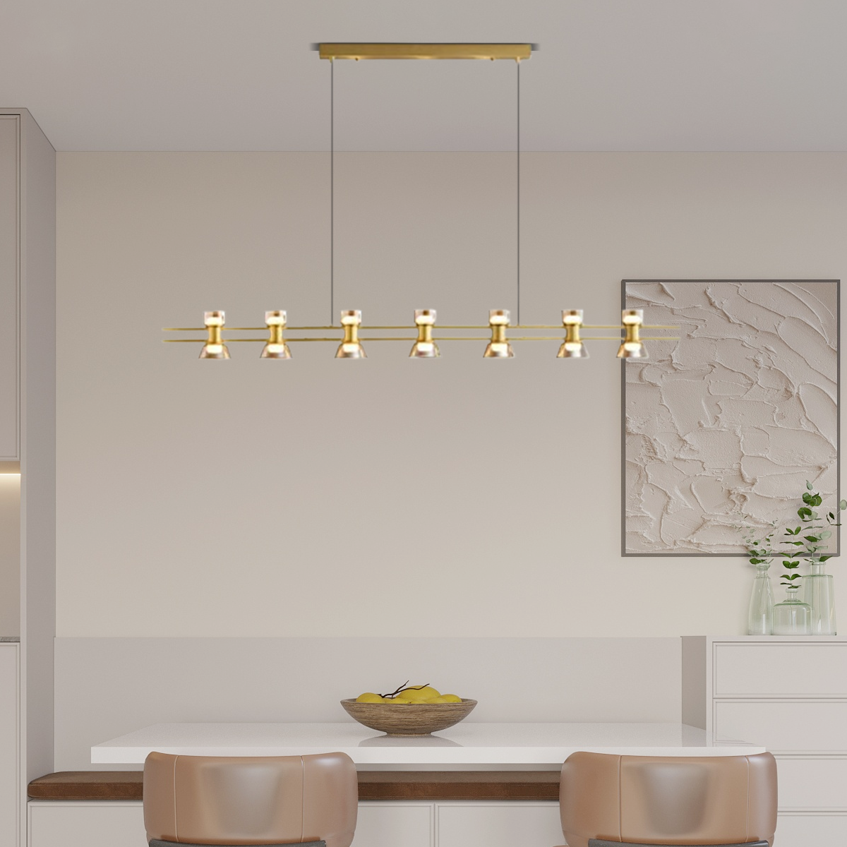 Modern Pendelleuchte LED Schwarz Fernbedienung Wohnzimmer
