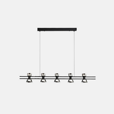 Modern Pendelleuchte LED Schwarz Fernbedienung Wohnzimmer