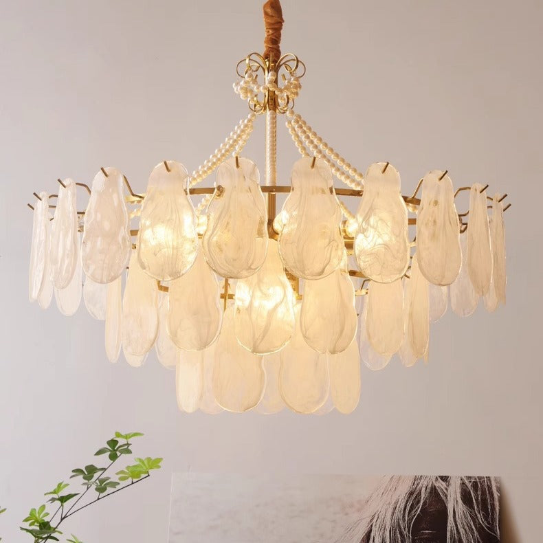 Royal Kronleuchter Metall/Glas Weiß Wohnzimmer