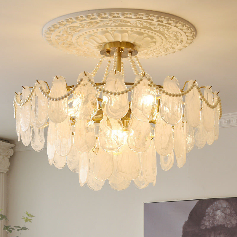 Royal Kronleuchter Metall/Glas Weiß Wohnzimmer