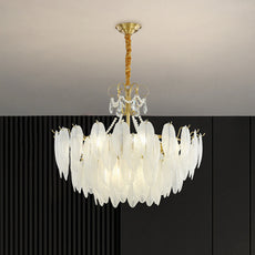 Royal Kronleuchter Metall Weiß Wohnzimmer