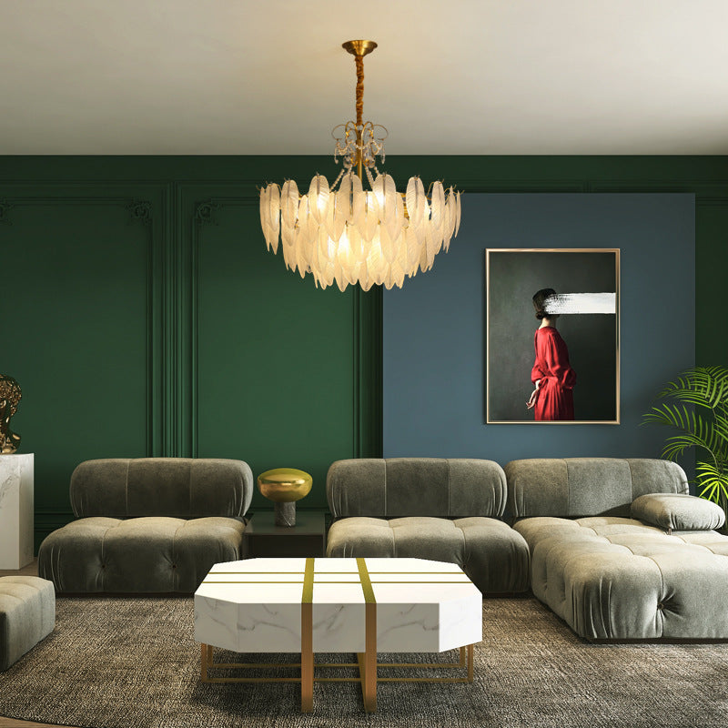 Royal Kronleuchter Metall Weiß Wohnzimmer