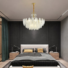 Royal Kronleuchter Metall Weiß Wohnzimmer