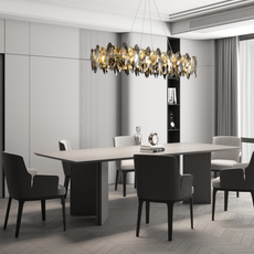 Royal Pendelleuchte Metall/Kristall Gold Schlafzimmer Esszimmer