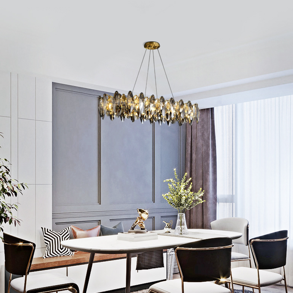 Royal Pendelleuchte Metall/Kristall Gold Schlafzimmer Esszimmer