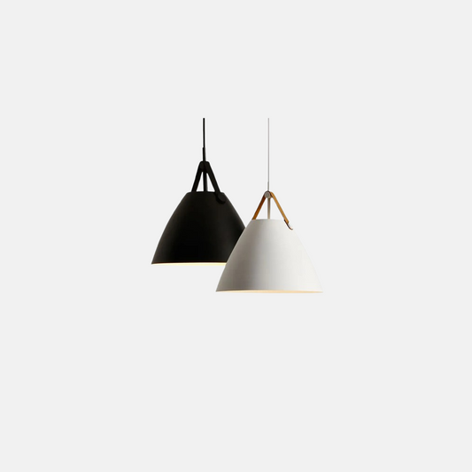 Moderne Pendelleuchte Schwarz Metall Abdeckung Esszimmer