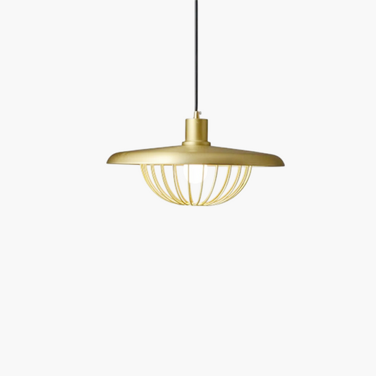 Moderne Pendelleuchte Gold Metall Kuppel Wohnzimmer
