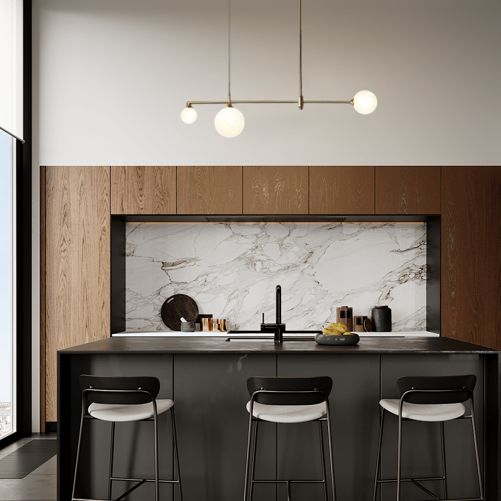 Modern Goldener Kronleuchter, geeignet für Esszimmer