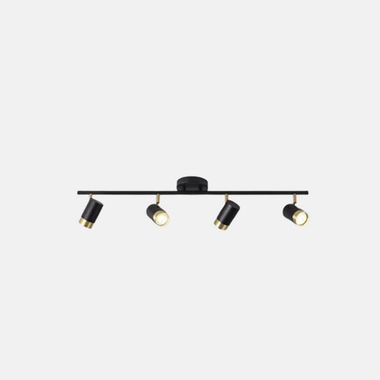 Modern Deckenleuchte LED Metall Linear Schwarz/Gold Schlafzimmer